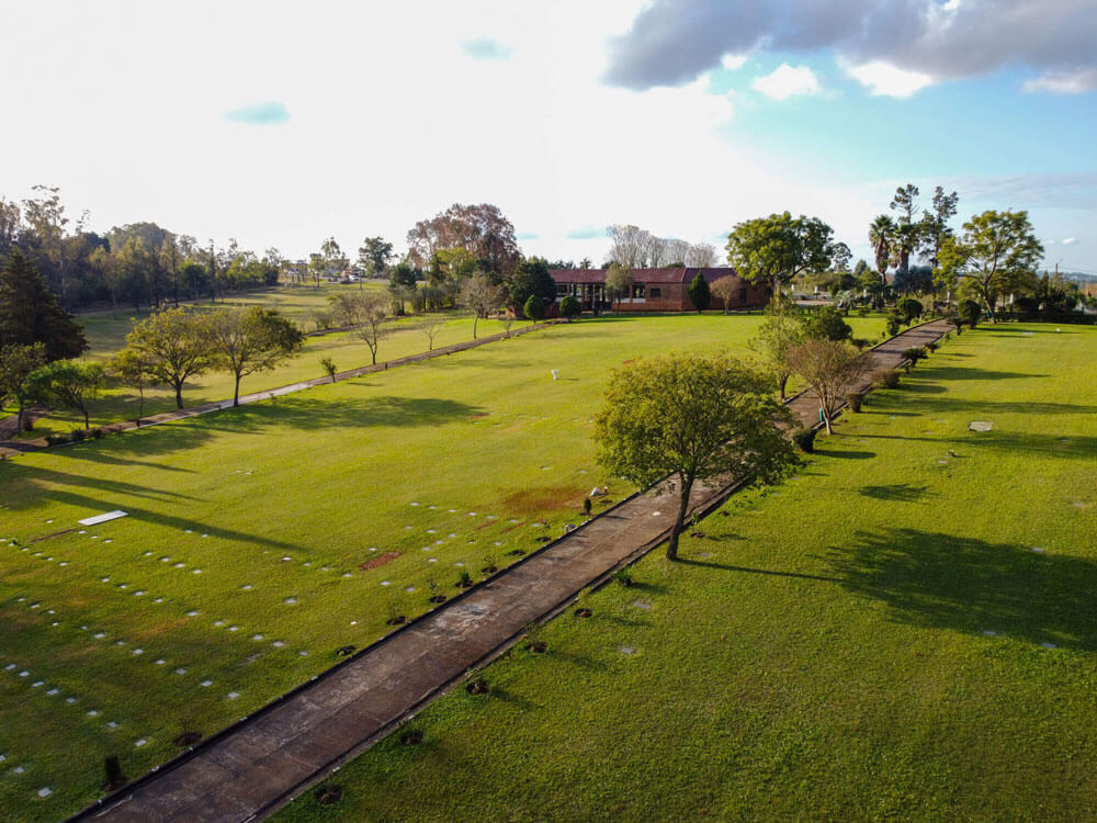 Fotografía aerea del cementerio parque